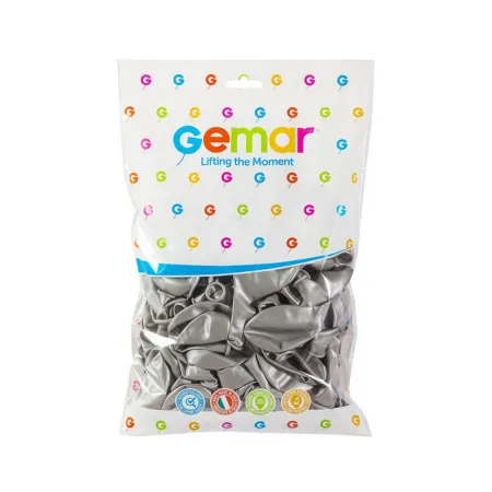 Balony metaliczne srebrne 100szt.